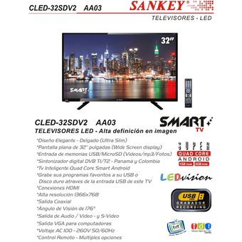 Televisor Sankey 42 Pulgadas Smart TV LED