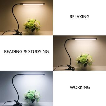 Lámpara de mesa de clip-on LED Estudio de protección de ojos Escritorio de estudiante Clip Lámpara de dormitorio 