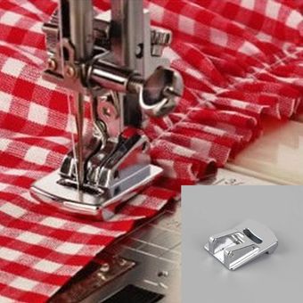 Plata laminado dobladillo Curling prensatelas para máquina de coser Singer maquinas de coser acceso 