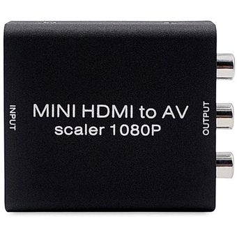 HD Portátil Mini HDMI señal digital a AV L  R Adaptador de 