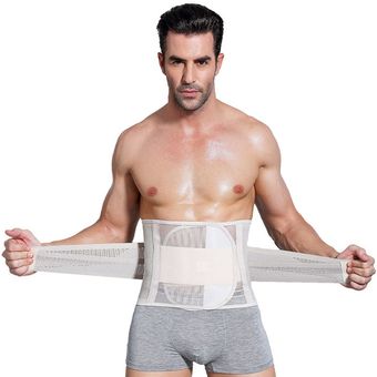 Los hombres Body Shaper Corset Abdomen Barriga cintura Control Trainer adelgaza cinturón ventral-El color de la piel 