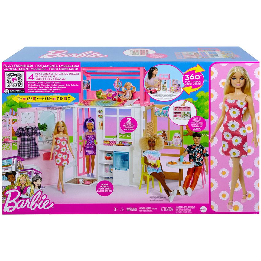 Casa Barbie Glam con Muñeca y Accesorios
