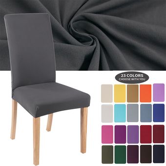 Funda de LICRA elástica de Color sólido para silla,antipolvo,para Hotel,comedor,fiesta,Banquet #dark green 