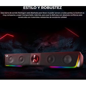 Barra Sonido Luz Rgb 3w Notebook Pc Altavoz Subwoofer Plug