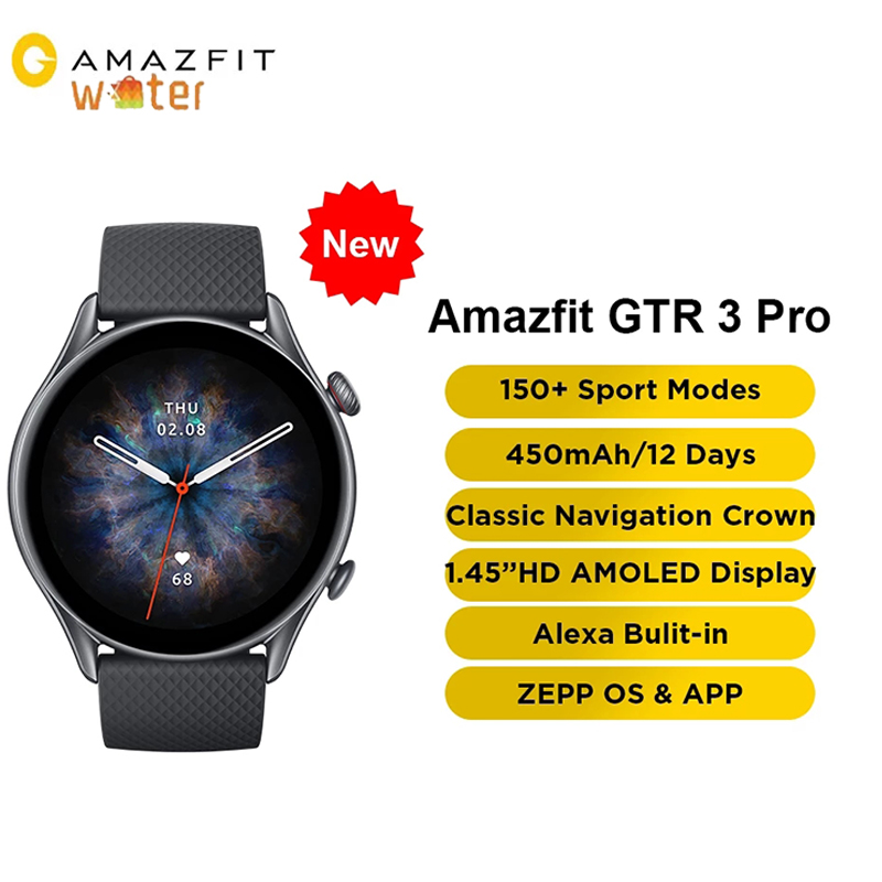 Amazfit GTR 3 Pro Reloj inteligente Bluetooth Smartwatch Negro