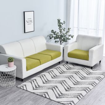 Funda de cojín del asiento del sofá,cubierta de silla de Jacquard,Protector de muebles para mascotas,forro Polar elástico de LICRA lavable,cubierta deslizante extraíble #Green 