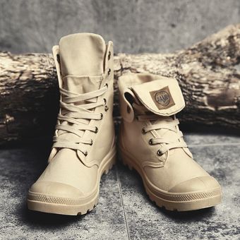 botas militares para el desierto tendencia Retro informales botas tipo Martins Zapatos de lona de alta calidad para hombre para exteriores primavera y otoño Jason 