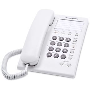 Teléfono Alámbrico Panasonic KX-TS550MEW Blanco Básico