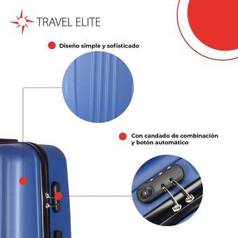 Maleta De Viaje Pequeña Mano Travel Elite Abs Sky 20 Pulgada Color Azul