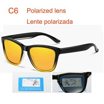 2020 Reggaeon lentes de color de alta calidad gafas de sol con gradiente polarizadas para hombre gafas de sol para mujer gafas de sol de viaje UV 400 hawker（#0717 c6 Polarized） 