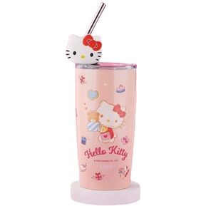 Vasos Termo Kitty Kawaii Doble Pared Agua Café Hello Kitty