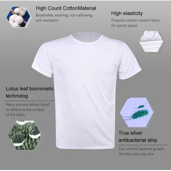 ropa hidrofóbica creativa de secado rápido resistente al agua Camiseta transpirable para hombre Top de manga corta 