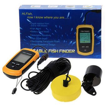 Pescado portátil Finder Detector de pescado Sonar ultrasónico con cable y inalámbrico 