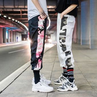 Hombre lado Anime pantalones de estampado harén para las tendencias de la  moda ropa de adolescentes pantalones de Hip Hop ropa informal japonesa  Joggers pantalones de chándal #9017-White Moda 