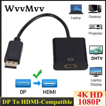 macho a hembra Compatible con 4K DP HD a HDMI 1080P Cable de Dis 
