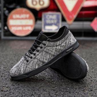 Gray#Zapatillas deportivas de malla de moda para hombre zapatos informales de suela plana versátiles novedad KA472 con cordones cómodos 