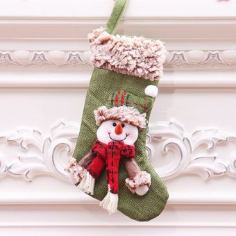 Calcetines de Navidad para Senior con bolsas de regalo de niños esponjosos colgantes de Navidad 