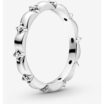 Genuino 925 Plata Esterlina 12 Cubo Zirconia Princesa Corona 
