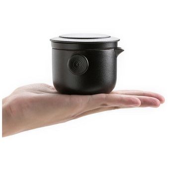 Juego de té de viaje taza rápida simple cerámica negra 