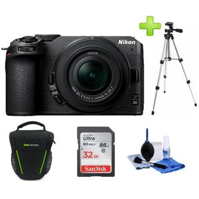 Cámara Nikon Z30 Mirrorless 21Mp Lente 16-50mm Vr+32Gb+Bolso+Kit+Trípode