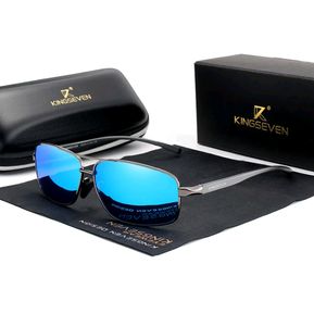 Gafas de sol polarizadas Retro hombre filtro UV400 Kingseven azules