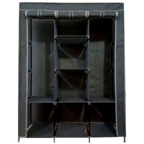 Organizador Closet Ropero Armable 1.75mts Negro Hogar Reforzado