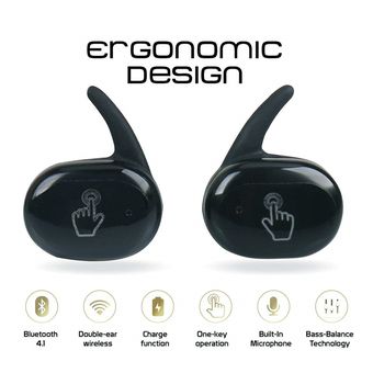 #2 Auriculares internos inalámbricos Bluetooth 5,0,auriculares con más de 100 horas de autonomía,Mini auriculares intrauditivos con diseño TWS a prueba de agua para IOS y Android 