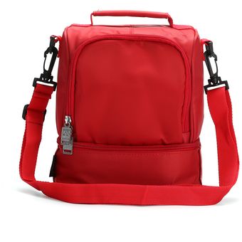 8L aislamiento del bolso del almuerzo de picnic Dual Cool Compartimiento de almacenamiento hombro llevar de picnic calor bolsa de Preservación-Red 