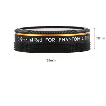 Gradual filtro de la lente del color rojo para el DJI Phantom 4 Pro Drone cámara CAM 