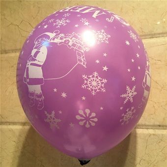 100 PCS Navidad Flor Full Print Emulsion Balloon Decoraciones de Navidad 