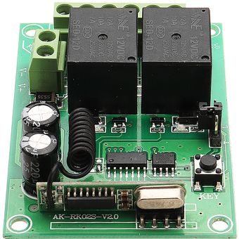 Nueva colección · 433MHz 12V 2CH 2 canales Interruptor de control remo 