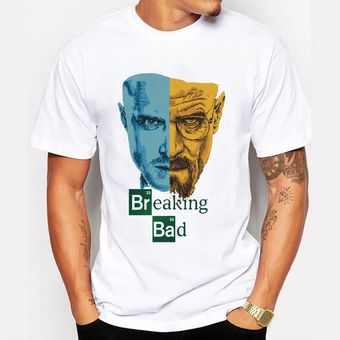 Promoción de camisetas Retro de Breaking Bad para hombre camisetas con impresiones divertidas White Heisenberg Jessie Pinkman #5548 camisetas de manga corta para televisor Mr 