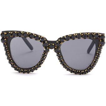 Viejo ojo de gato de lujo gafas de sol de mujer cristalmujer Viejo ojo de gato de lujo gafas de sol de mujer cristalmujer