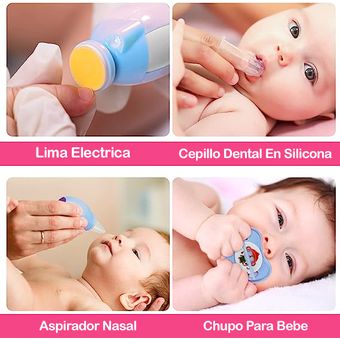 Kit Recien Nacido Cuidado Bebes Tijeras Cepillo Cortauñas GENERICO