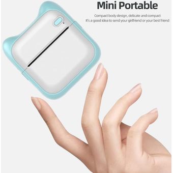 Mini impresora de bolsillo 2023 – 【Nueva versión】Impresora portátil  instantánea, mini impresora Bluetooth recargable por USB, impresora térmica