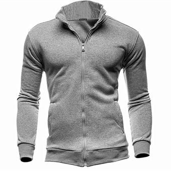 sudadera cremallera hombre sin capucha