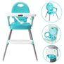 Silla comedor bebe 3en1 Happy Baby CP7000 Azul