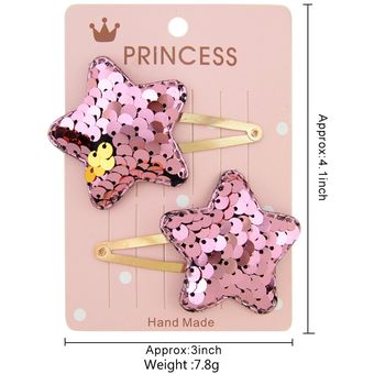 2 unidsset de amor corona de estrellas pinza de pelo pequeña bebé BB Clip broche broches tocado nuevo accesorios para el cabello 