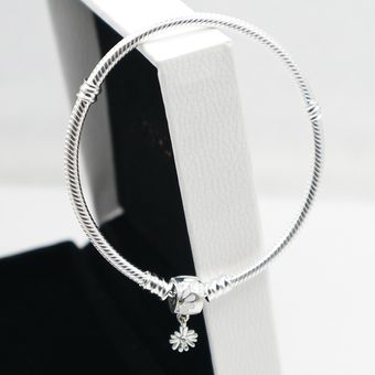Flor 925 Pulsera De Hueso De Serpiente De Plata Pulsera De 
