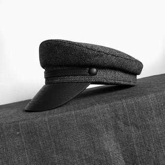 Sombrero militar con diseño de espiga para hombre,gorra plana,estilo británico,pintor,retro,marinero,JM015 #Gray 