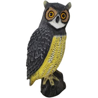 Pájaro espantapájaros falso búho señuelo repelente Animal jardín 