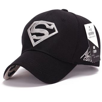 Gorras Superman Casquette Superman gorra de béisbol hombres marca mujeres hueso diamante Snapback para adultos gorra de camionero WT（#Negro and Negro） SOTT 