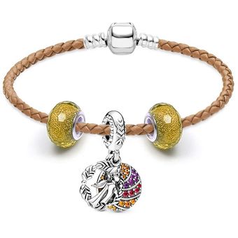 Buipoey Animación Alce Colgante Encanto Pulsera De Encanto, 