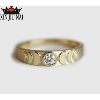 925 Anilos Silver Man 14k Golden Moon Circus Circunferencia 