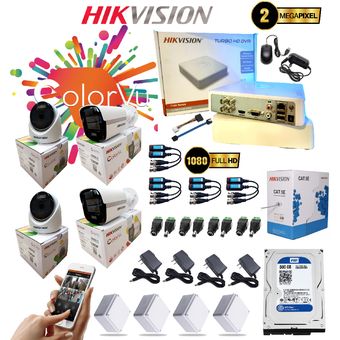 Kit Hikvisión Color VU 2 Cámaras - Tecnología y Computación