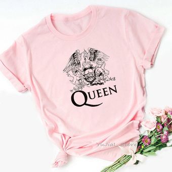 Camiseta Rock Queen para mujer camiseta vintage con estampado de Freddie Mercury ropa estética HON 