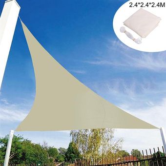 Sun Shade Sail 2.4M Triángulo Resistente al agua Toldo Pati 