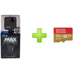 Cámara Deportiva Gopro MAX+Memoria  Extreme 32GB-Black