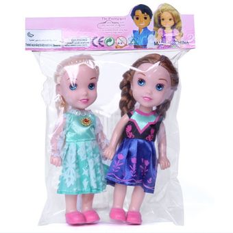 WOT muñecaspara niñas muñecas pequeñas de plástico de 16cm 3Uds juguetes de la princesa Anna 8 estilos de ropa Muñecas Elsa de Frozen Princess Anna muñecas Elsa 