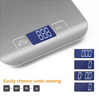 #B 3KGX0.1G Escala de pesaje de acero inoxidable de 105  3kg de acero inoxidable para dieta alimenticia Balance postal de medición de escalas electrónicas de precisión LCD 